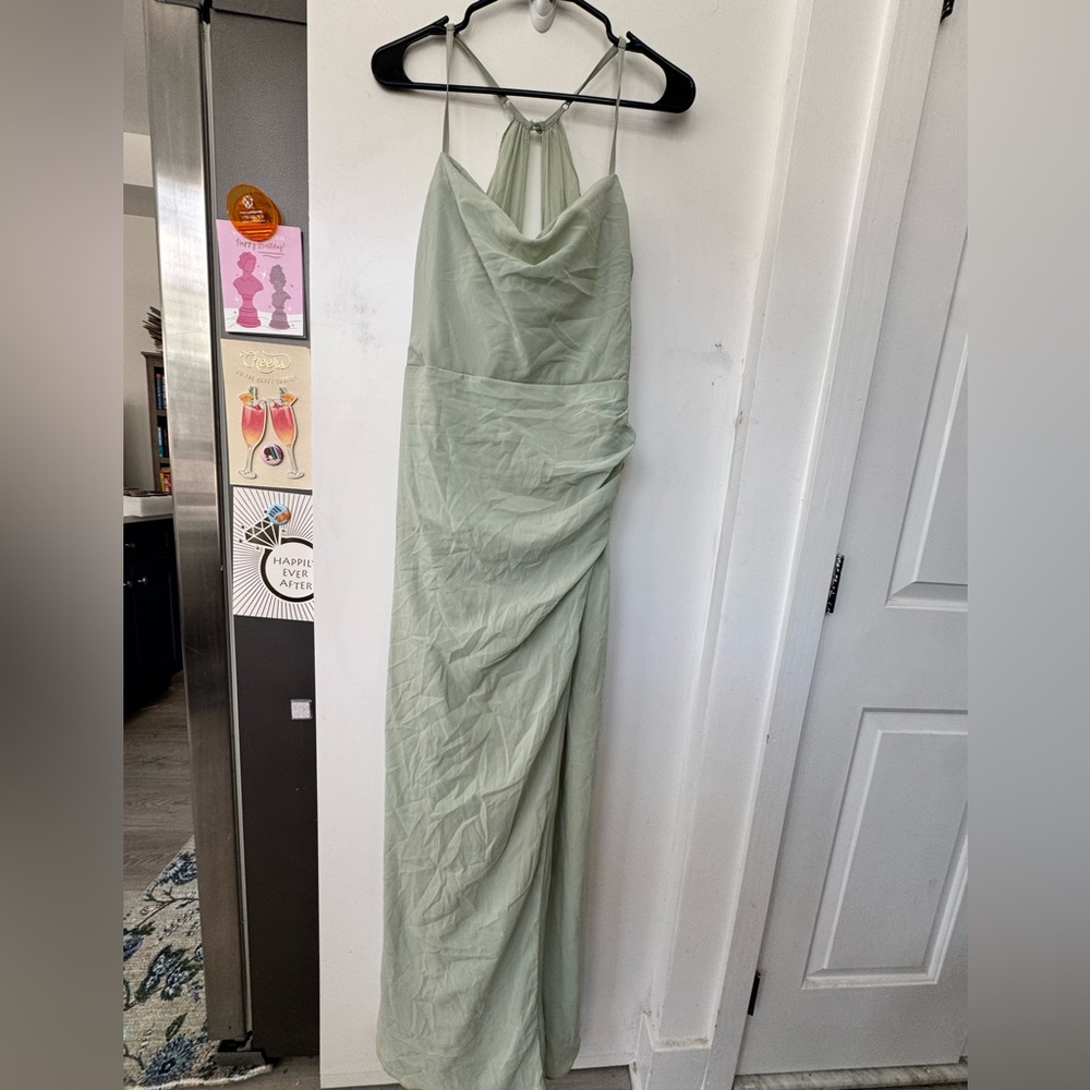 Azazie Sage Green Bridesmaid Dress
